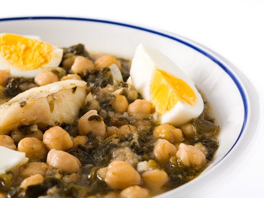 Açorda de Grão com Bacalhau