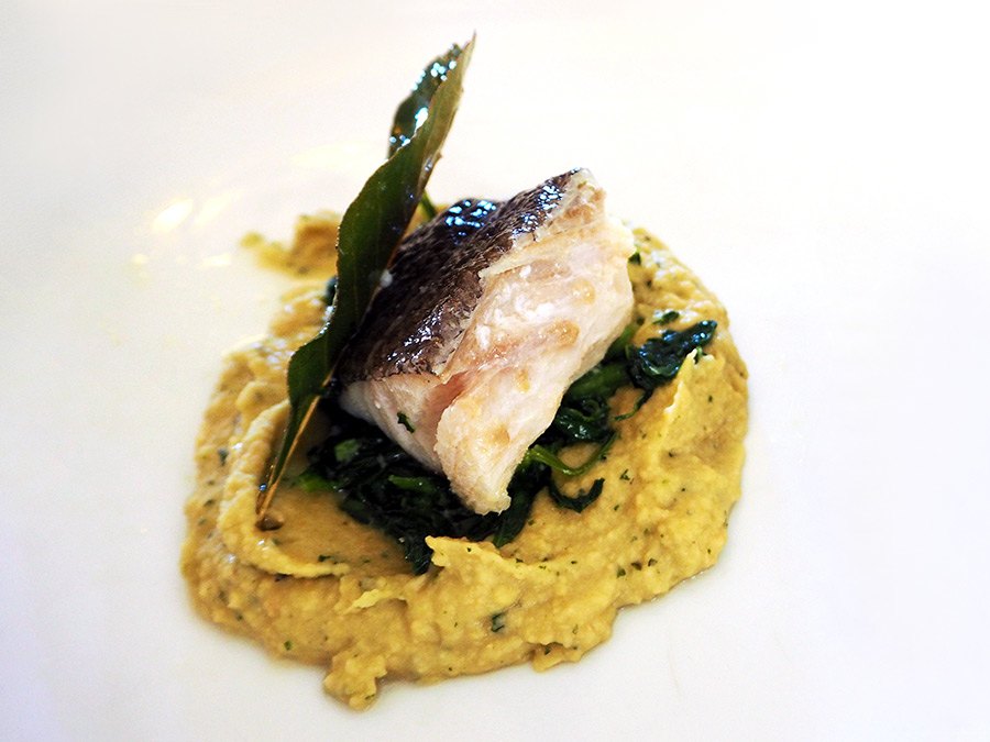 Bacalhau com Puré de Grão