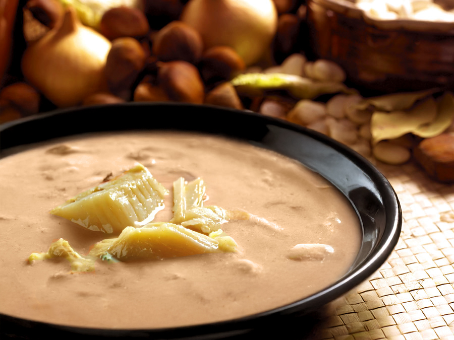 Creme de Castanhas com Bacalhau